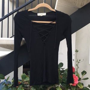 Urban Outfitters Lace Up Top